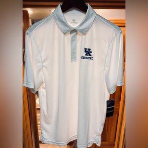 Kentucky UK Wildcats Men’s medium white polo shirt NWT